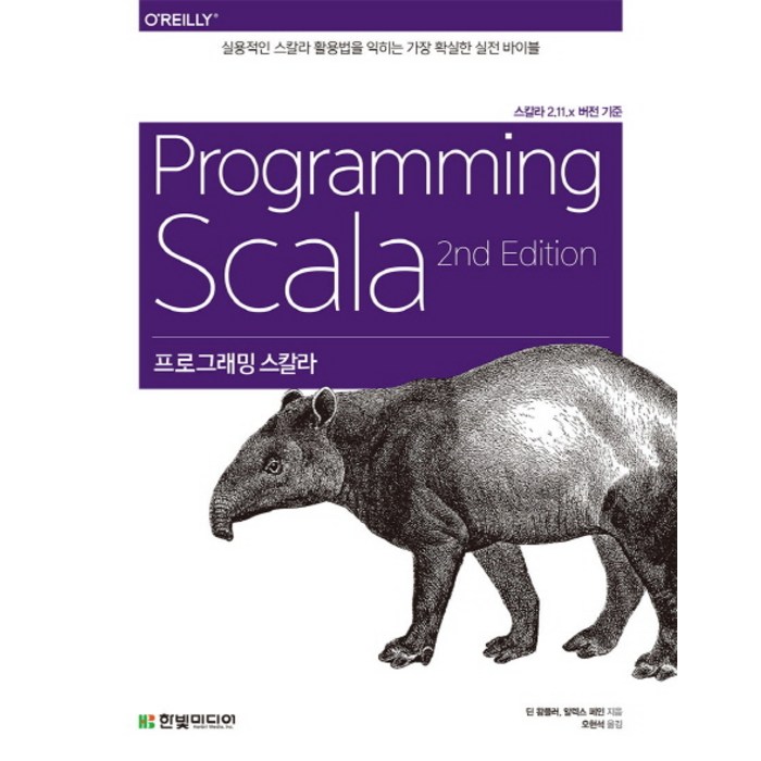 프로그래밍 스칼라:실용적인 스칼라 활용법을 익히는 가장 확실한 실전 바이블, 한빛미디어 대표 이미지 - Scala 책 추천