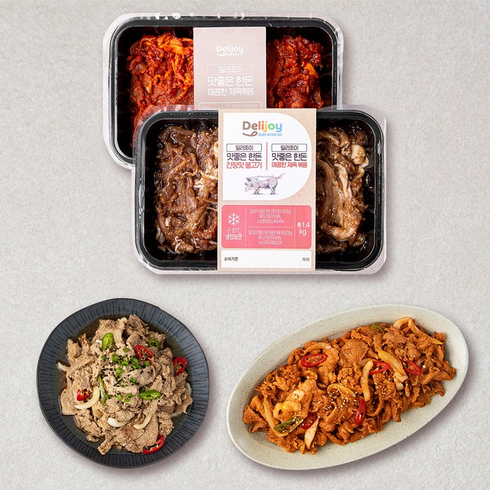 곰곰 한돈 매콤한 제육 볶음 800g + 곰곰 한돈 간장맛 불고기 800g, 1600g, 1세트 대표 이미지 - 곰곰 돼지고기 추천