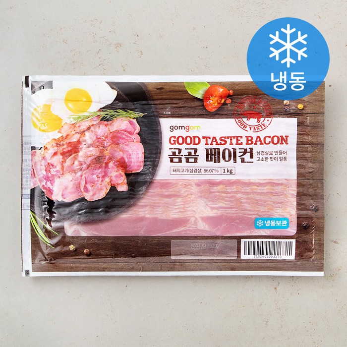 곰곰 베이컨(냉동), 1kg, 1개 대표 이미지 - 곰곰 냉동식품 추천