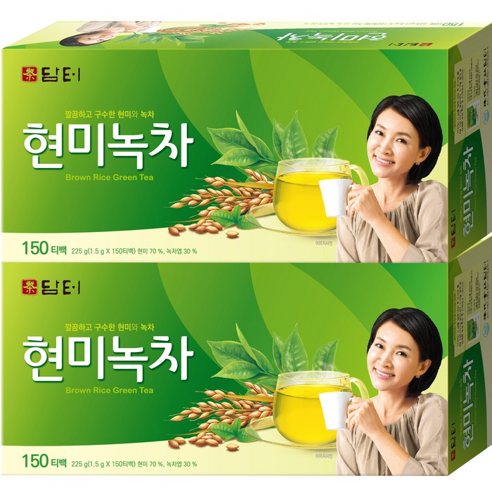 담터 현미녹차 티백, 1.5g, 150개입, 2개 대표 이미지 - 국산차 추천