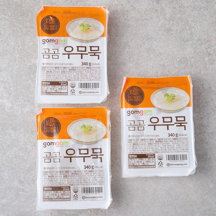 곰곰 우무묵, 340g, 3개입 대표 이미지 - 순두부 열라면 추천