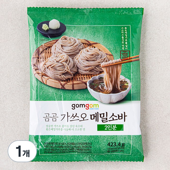 곰곰 가쓰오 메밀 소바 2인분, 423.4g, 1개 대표 이미지 - 냉면 밀키트 추천