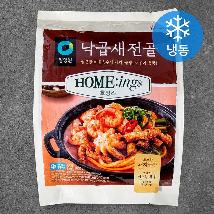 청정원 호밍스 낙곱새전골 (냉동), 800g, 1개 대표 이미지 - 버섯전골 추천