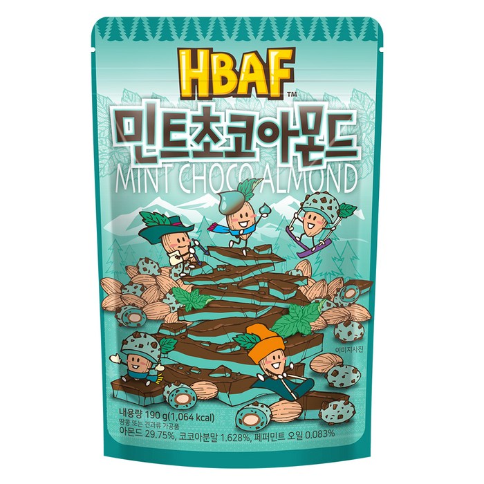 HBAF 민트초코 아몬드, 190g, 1개 대표 이미지 - 바프 추천