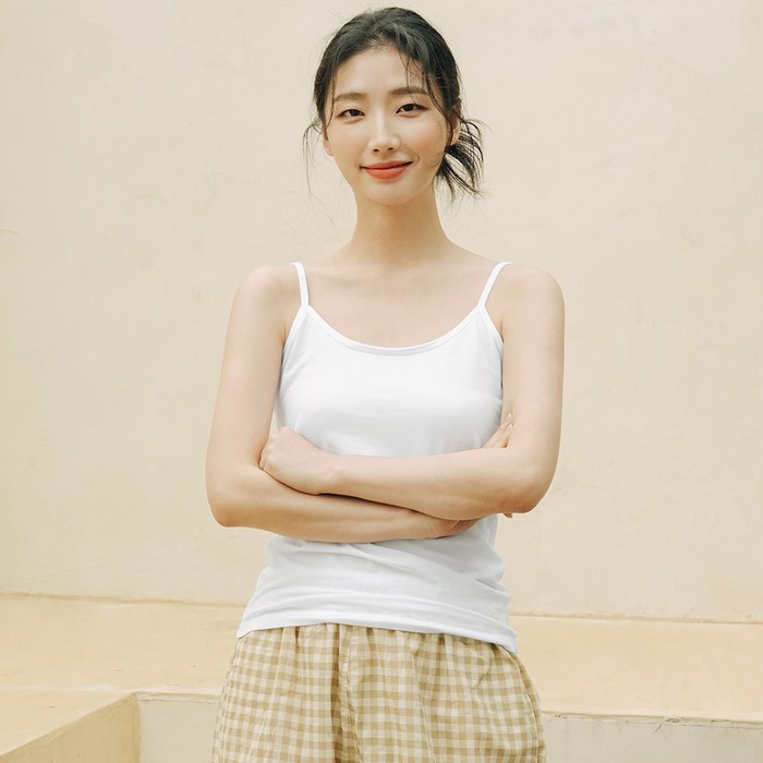 파란 여성용 데일리 면 스판 끈나시 3p 대표 이미지 - 여자 이너 추천