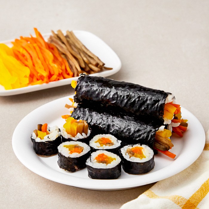 곰곰 야채 꼬마김밥세트, 128g, 1개 대표 이미지 - 불고기 김밥 추천