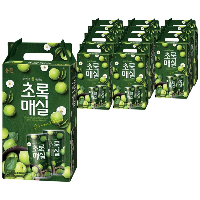 웅진 초록매실 음료선물세트, 180ml, 180개 대표 이미지 - 매실 원액 추천