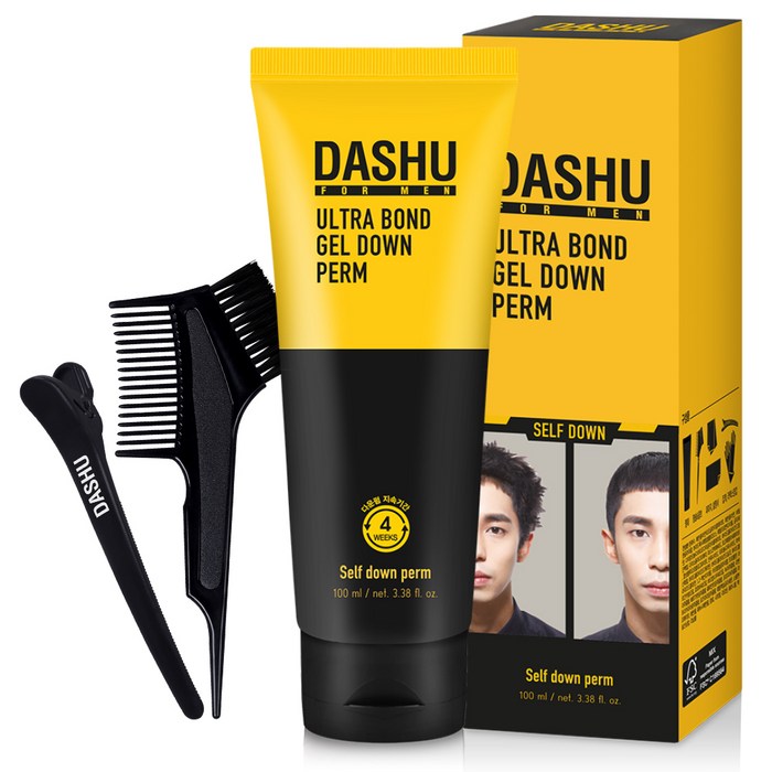 다슈 포 맨 울트라 본드 젤 다운펌 100ml + 브러쉬콤브 + 집게 + 장갑 + 펌지, 1개 대표 이미지 - 셀프 다운펌 추천