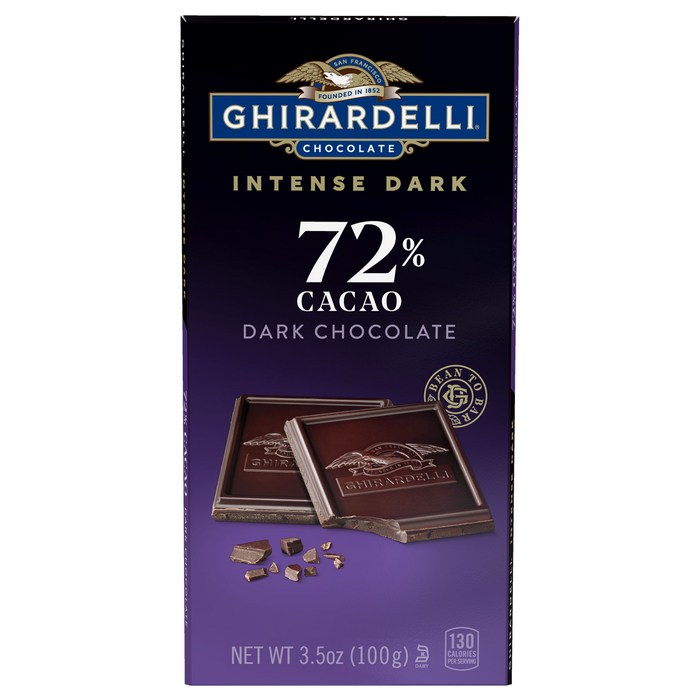 기라델리 인텐스다크 초콜릿 바 72%, 100g, 1개 대표 이미지 - 기라델리 추천