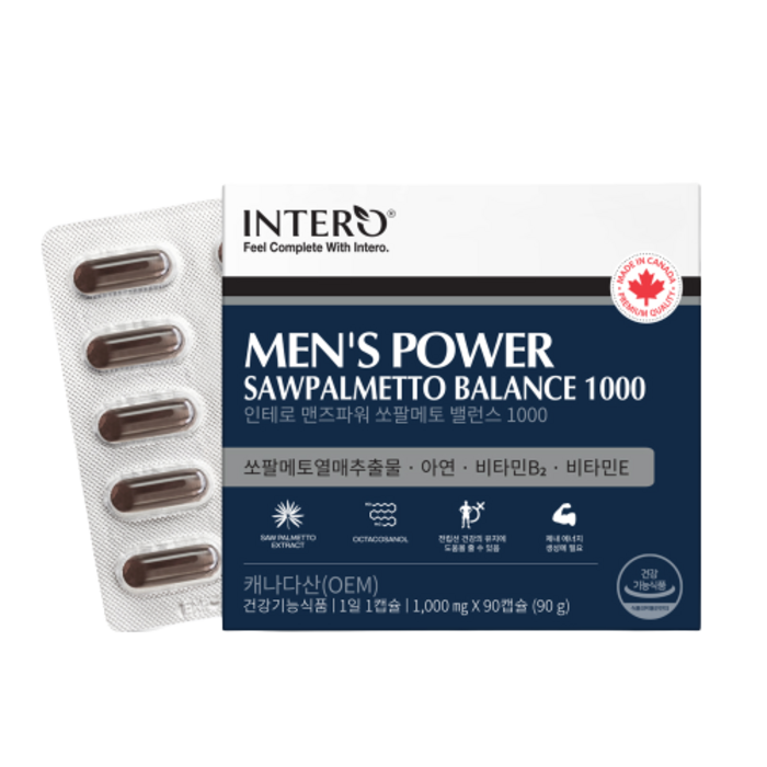 인테로 쏘팔메토 밸런스 90g, 90정, 1개 대표 이미지 - 쏘팔메토 추천