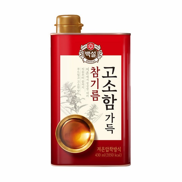 백설 고소함가득 참기름, 430ml, 1개 대표 이미지 - 참기름 추천