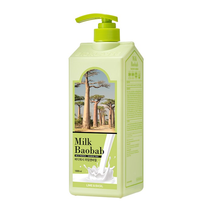 밀크바오밥 바디워시 라임앤바질, 1000ml, 1개 대표 이미지 - 화이트머스크 바디워시 추천