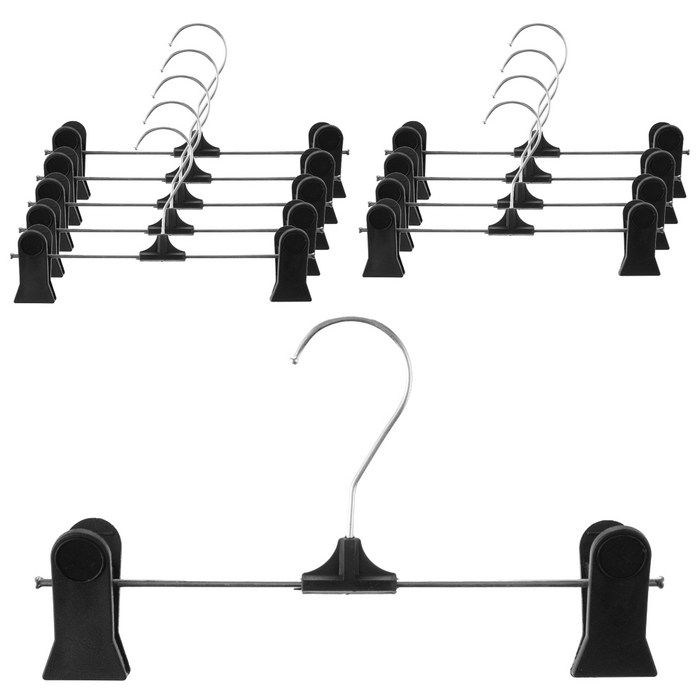 코멧 홈 심플 치마바지걸이, 10p, 블랙 대표 이미지 - 바지걸이 추천
