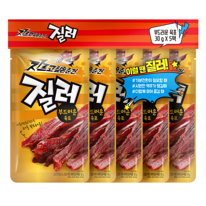 샘표 질러 부드러운 육포 5p, 30g, 1개 대표 이미지 - 육포 추천