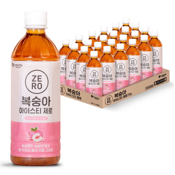 제로칼로리 복숭아 아이스티, 24개, 500ml 대표 이미지 - 제로 음료수 추천