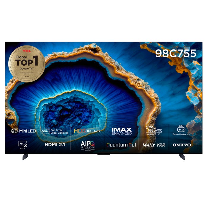 TCL 4K QD-Mini LED 안드로이드 12 TV, 248cm(98인치), 98C755, 벽걸이형, 방문설치 대표 이미지 - TCL 모니터 추천