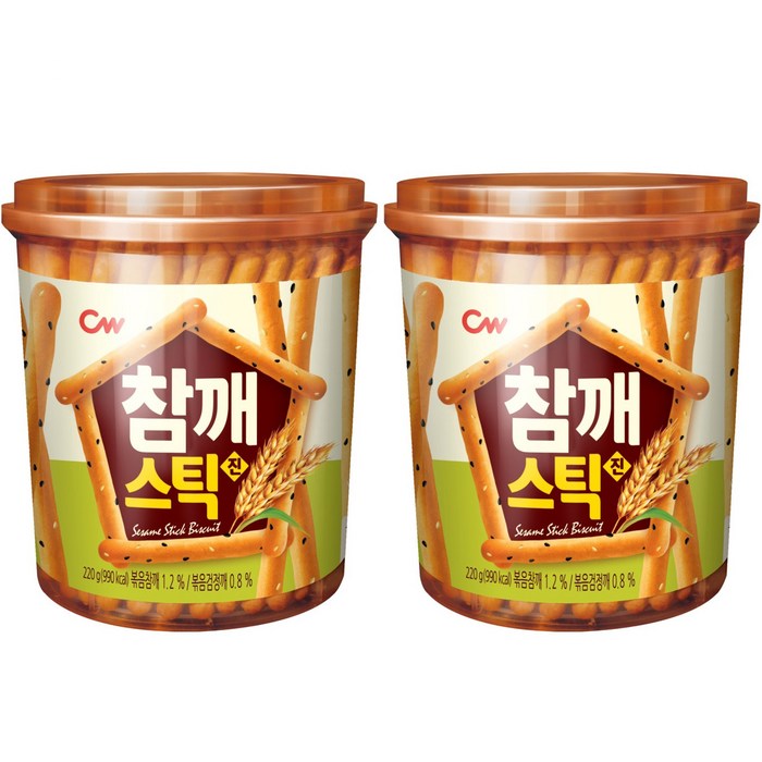 청우 참깨스틱 진, 220g, 2개 대표 이미지 - 달달한 과자 추천