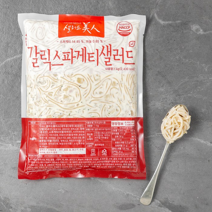 샐러드미인 갈릭스파게티샐러드, 1kg, 1개 대표 이미지 - 스파게티 추천