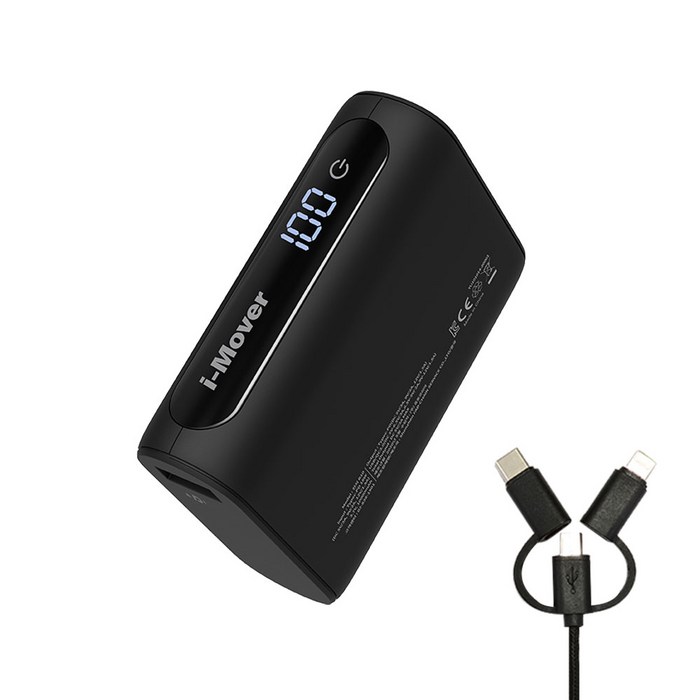 아이무버 고속충전 보조배터리 초소형 10000mAh QC3.0 PD18W + 3in1 충전케이블, R10, 블랙 대표 이미지 - 3 in 1 고속충전 케이블 추천