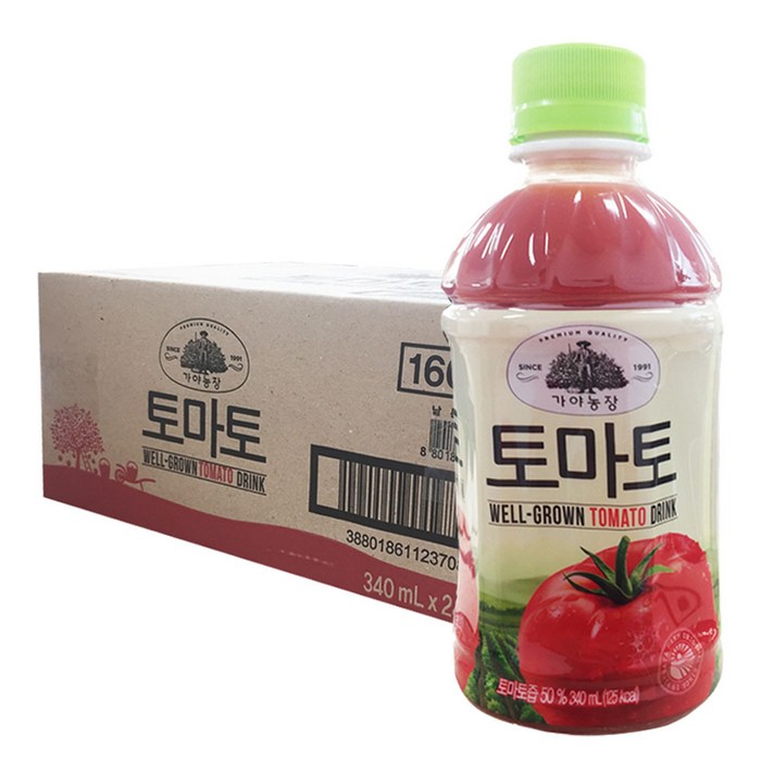 가야농장 토마토 주스, 340ml, 24개 대표 이미지 - 토마토주스 추천