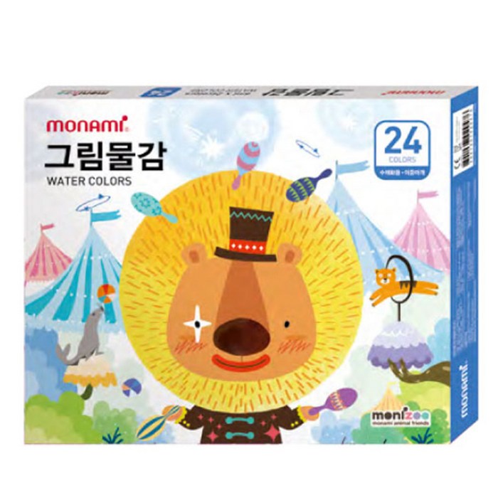 모나미 모니주 그림물감 24색 남, 6ml 대표 이미지 - 수채화 물감 추천