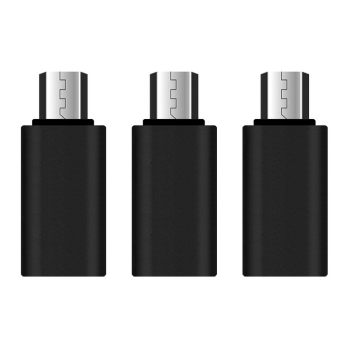 칼론 USB TYPE C to micro 5pin 변환젠더 ET-C5P, 블랙, 3개입 대표 이미지 - C to 라이트닝 젠더 추천