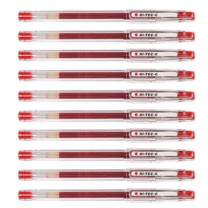 파이롯트 하이테크C 중성펜 0.3mm, 레드(R), 10개입 대표 이미지 - 하이테크 추천