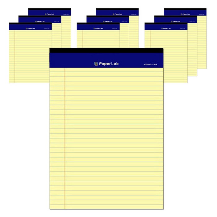 스탠다드 페이퍼랩 800 리갈패드 A5 40매, 옐로우, 10개입 대표 이미지 - 리갈패드 추천