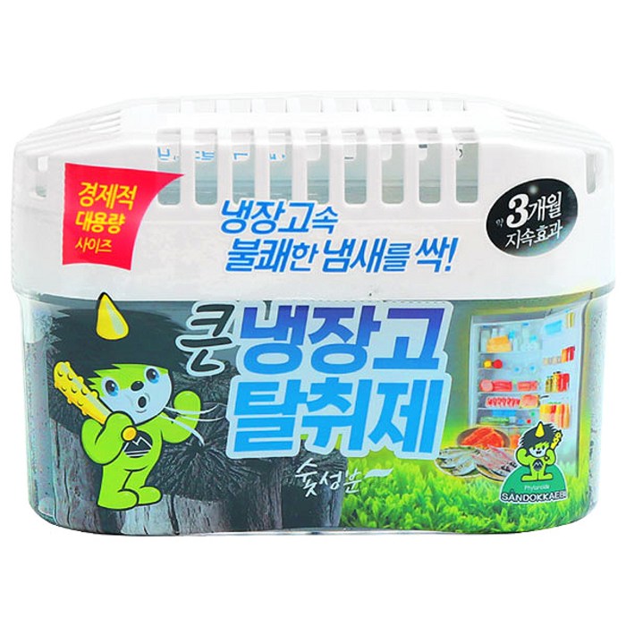 산도깨비 큰 냉장고 참숯 탈취제 본품, 420g, 1개 대표 이미지 - 냉장고 탈취제 추천