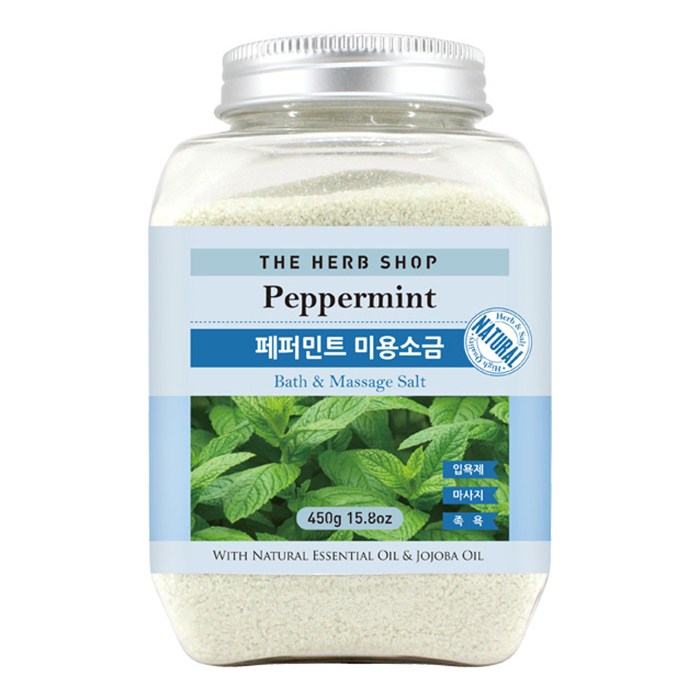 더허브샵 페퍼민트 미용소금, 450g, 1개 대표 이미지 - 배스솔트 추천