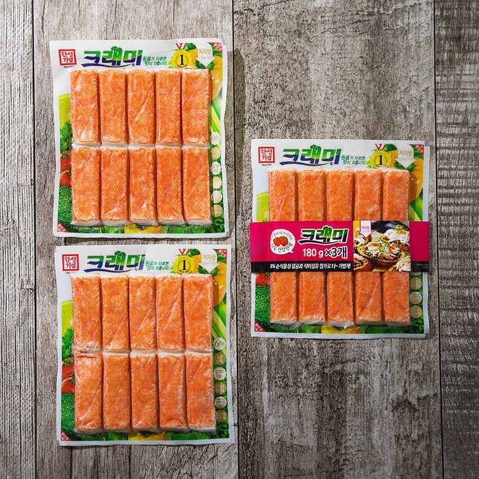 한성기업 크래미 맛살, 180g, 3개 대표 이미지 - 게맛살 추천