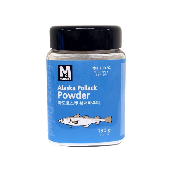 마도로스펫 반려동물 간식 130g, 북어파우더, 1개 대표 이미지 - 치킨트릿 추천