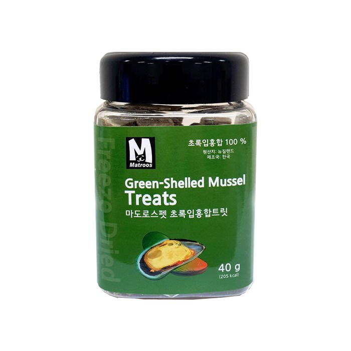 마도로스펫 반려동물 간식 40g, 초록입홍합트릿, 1개 대표 이미지 - 치킨트릿 추천