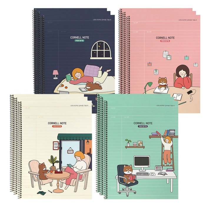 핑크풋 공부비법 코넬노트 1000 4종 x 3p, 랜덤발송, 1세트 대표 이미지 - 공책 추천