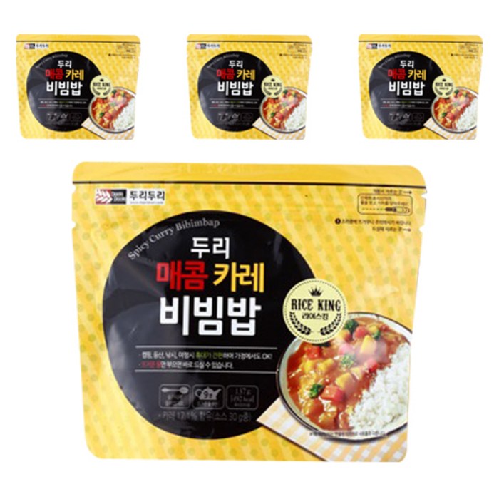 두리두리 매콤 카레 비빔밥, 137g, 4개 대표 이미지 - 전투식량 추천