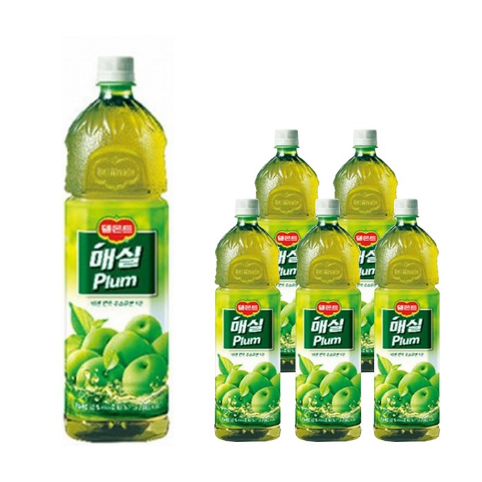 롯데칠성음료 델몬트 매실음료, 1.5L, 6개 대표 이미지 - 감귤주스 추천