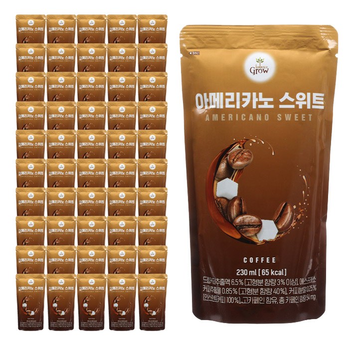 발란스그로우 아메리카노 스위트, 230ml, 50개 대표 이미지 - 아이스 아메리카노 추천