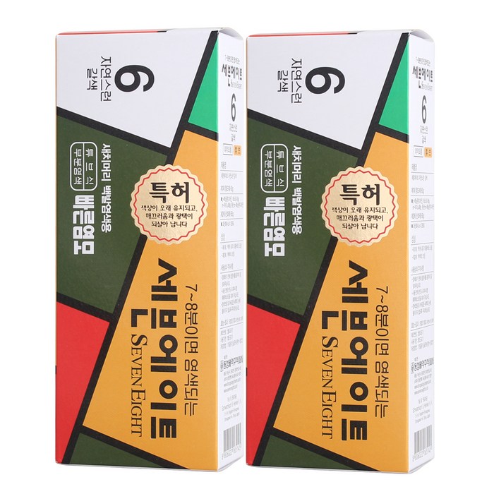 동성제약 세븐에이트 새치 염모제, 6호 자연스런갈색, 2개 대표 이미지 - 새치 염색 추천