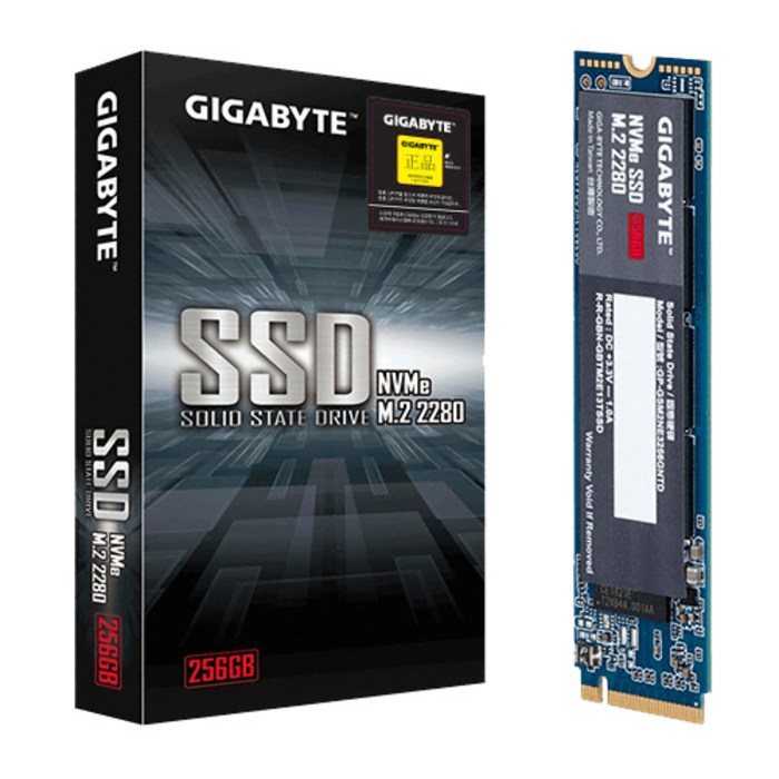 기가바이트 M 2 NVMe 2280 SSD, GP-GSM2NE3256GNTD, 256GB 대표 이미지 - 기가바이트 SSD 추천