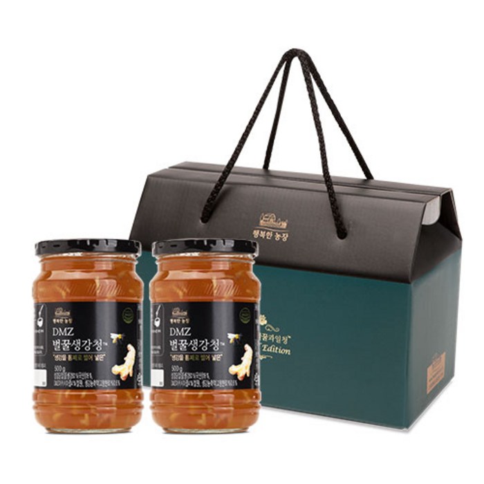 행복한농장 DMZ 벌꿀 생강청 선물세트, 500g, 2개 대표 이미지 - 호반꿀 추천