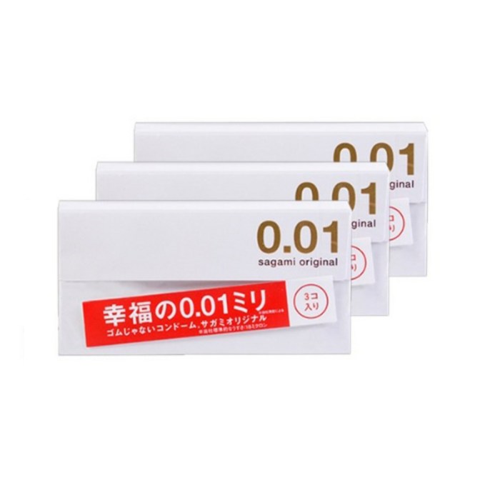 사가미오리지널 초박형 콘돔 0.01mm, 3개입, 3개 대표 이미지 - 초박형 콘돔 추천