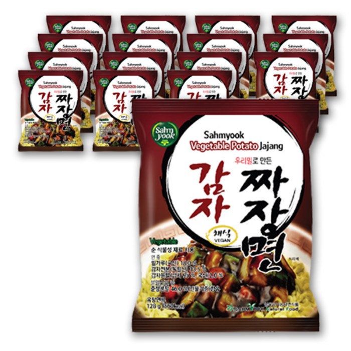 삼육 감자짜장면, 128g, 16개 대표 이미지 - 채식라면 추천