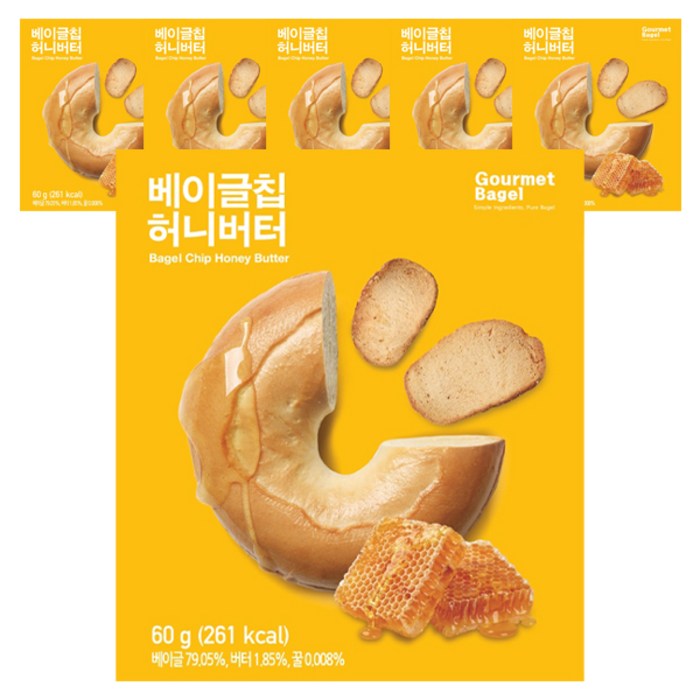 고메베이글 베이글칩 허니버터, 60g, 6개 대표 이미지 - 베이글 추천