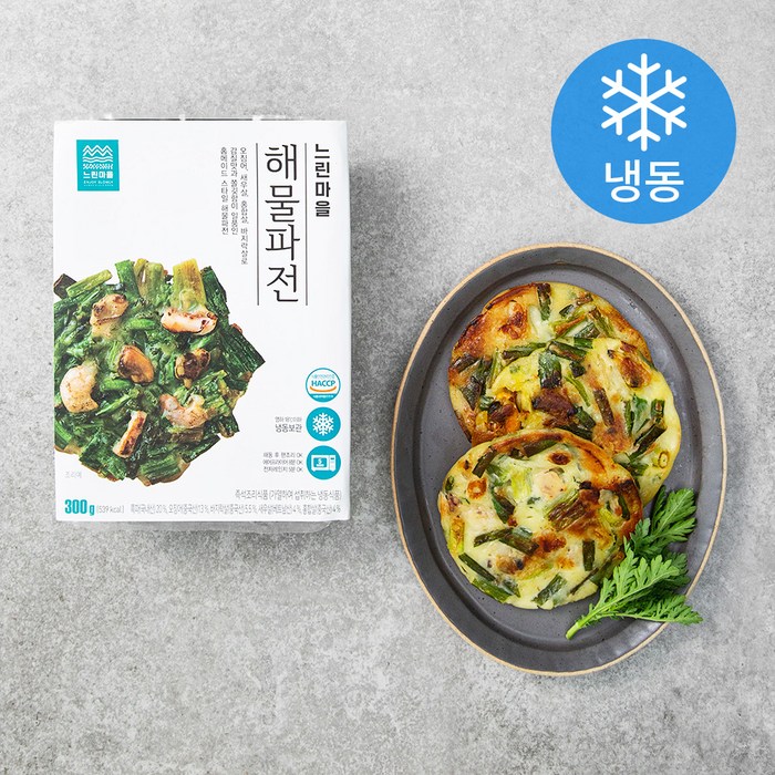 느린마을 해물파전 (냉동), 300g, 2팩 대표 이미지 - 해물파전 추천