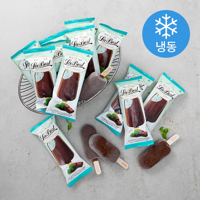 라베스트 민트초코 막대 아이스크림 (냉동), 85ml, 24개 대표 이미지 - 민트초코 아이스크림 추천