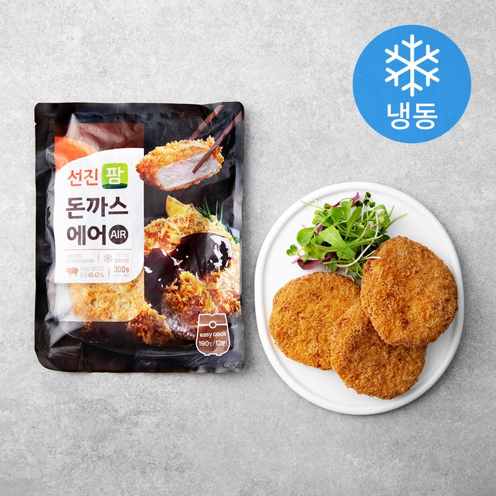 선진팜 돈까스 에어 (냉동), 300g, 2개 대표 이미지 - 통등심 돈까스 추천