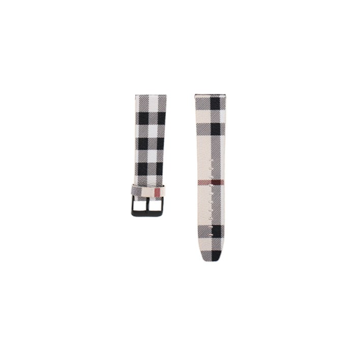 비쉐르 갤럭시 액티브 1/2/워치3/워치4/워치4클래식 20mm 체크패턴 레더 밴드 스트랩 (40/41/42mm 호환 가능), 태슬베이지, 1개 대표 이미지 - 갤럭시 워치4 클래식 추천