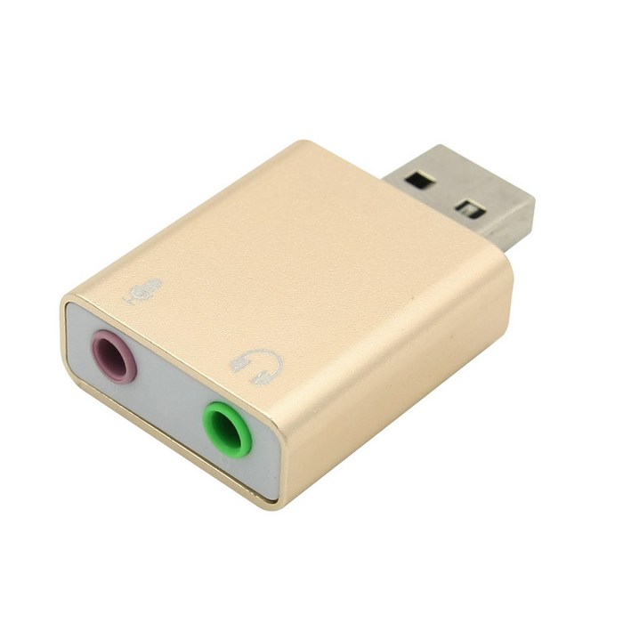 컴스 USB 오디오7.1 컨버터 3.5 ST Mic Gold 사운드카드 외장형, BT325 대표 이미지 - 외장 사운드카드 추천