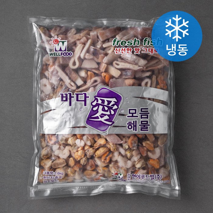 현이푸드빌 모듬해물 (냉동), 1.6kg, 1봉 대표 이미지 - 해물 파스타 추천