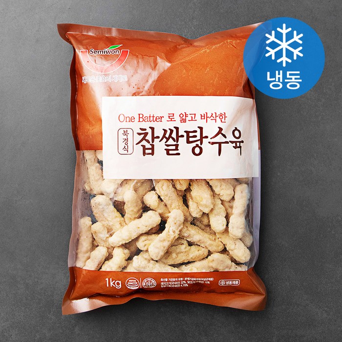 세미원 북경식 찹쌀탕수육 (냉동), 1kg, 1개 대표 이미지 - 냉동 탕수육 추천